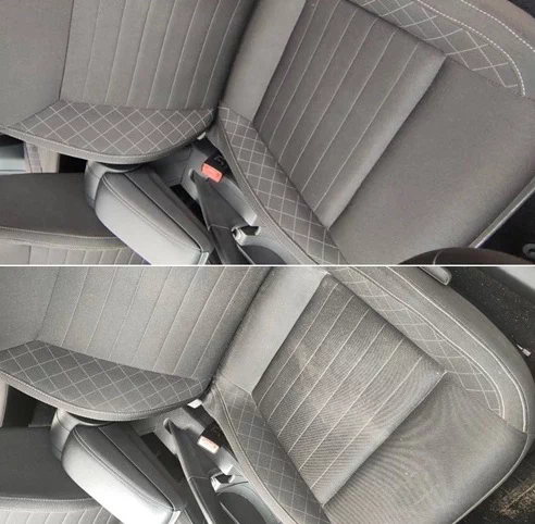 Pranie tapicerki – sofa przed i po