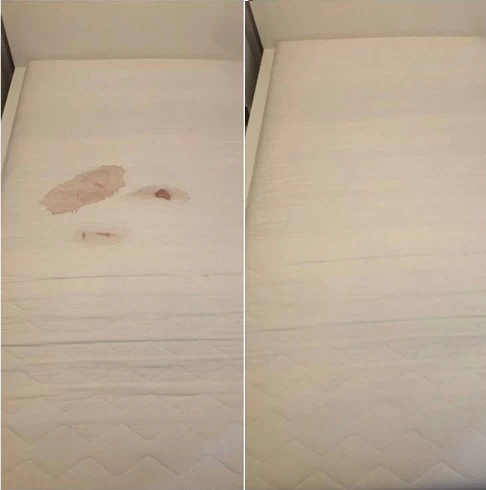 Pranie tapicerki – sofa przed i po